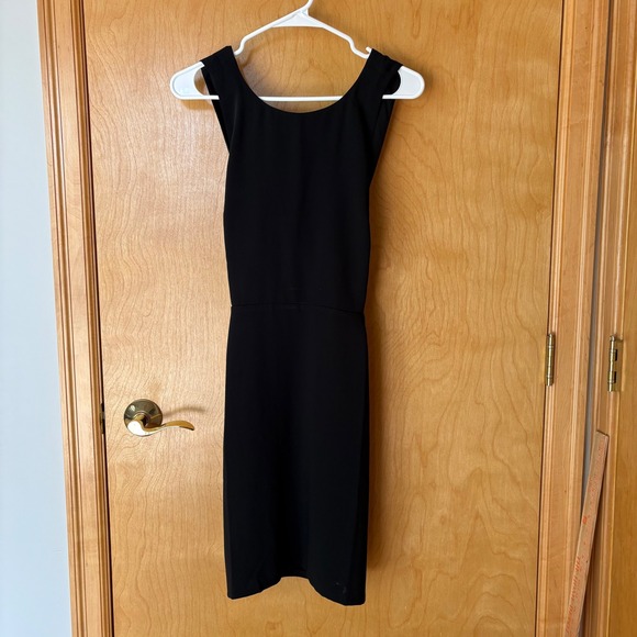 LOFT Dresses & Skirts - LOFT Sheath Dress Womens 2 Black Cross Back Cutout Sleeveless Side Zip 27532188‎